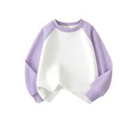 Generico Felpa Bambino Senza Cappuccio Long Sleeve Sweatshirt Unisex a Maniche Lunghe Girocollo Cappotto Homewear per Bambini in Primavera E Autunno Tutti I Giorni Usura