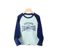 Generico Felpa Bambino Senza Cappuccio,Long Sleeve Sweatshirt Unisex Pullover Cappuccio Accogliente Graziosa Solid Color/Print Comfort E Stile Perfetta per Adolescenti Regalo