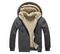 Generico Felpa Cappuccio Uomo Cerniera Vintage da Solid Color Grafica Sportiva Comodi Maglia Confortevole Casua per Le Mezze Stagioni