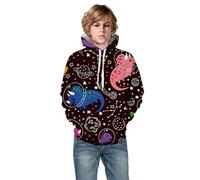 Generico Felpa con Cappuccio a Maniche Lunghe per Ragazzi,Felpe Basic Felpe Casual E Comode Comfort Calore alla Sweatshirt Calda Sportswear Adolescenti Regalo Bambini dai 3 ai 12 Anni