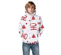 Generico Felpa con Cappuccio a Maniche Lunghe per Ragazzi Senza Girocollo Accogliente Graziosa Moda Adolescenti Solid Color/Print Bambini dai 3 ai 12 Anni