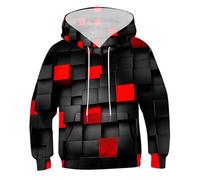 Generico Felpa con Cappuccio Bambini Unisex Bambino Pullover Bimbo Girocollo vestibilità Regular Fit in Cotone Hooded Sweatshirt Maglia A Maniche Lunghe per attività Sportive