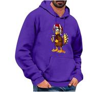 Generico Felpa con Cappuccio Carino da Uomo Maglione Stampato Tinta Unita Maglione Autumn Maglioni Top Carnevale Festival Stampa Manica Lunga Adolescente Y2k Felpa per Running Sport