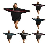Generico Felpa con Cappuccio con Scritta I Love U This Much con Cappuccio da Uomo E Donna, Taglia Grande, Creativa, con Cappuccio, Tasca A Canguro Tunica Streetwear Pullover Oversize Casual Felpe San