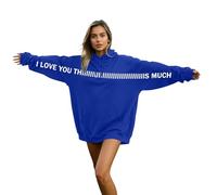 Generico Felpa con Cappuccio con Scritta I Love U This Much con Cappuccio da Uomo E Donna, Taglia Grande, Creativa, con Cappuccio, Tasca A Canguro Tunica Streetwear Pullover Oversize Casual Felpe San