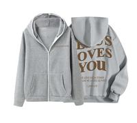 Generico Felpa con Cappuccio con Stampa Stelle con Zip da Uomo Manica Lunga Hip Hop Pullover per Coppie Giacche Casual Felpa Gotico Harajuku Streetwear