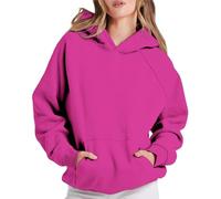 Generico Felpa con Cappuccio da Donna, in Cotone, a Maniche Lunghe, a Girocollo, Slim Fit, per Il Tempo Libero, Sport, a Maniche Lunghe Felpa Donna Invernale Elemento della Marea Nazionale