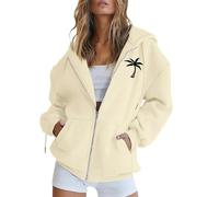 Generico Felpa con Cappuccio da Donna, in Cotone, a Maniche Lunghe, Girocollo, Slim Fit, per Il Tempo Libero, Sport, Abbigliamento Palestra Donna Costumi per Genitori E Figli