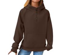 Generico Felpa con Cappuccio Donna Standard Hoodies Tinta Unita Hoodie Autunno Classico Casuals a Maniche Lunghe Tops Outwear,Multicolor Felpa Donna Felpata A Forma di Contorno