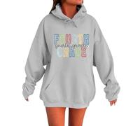 Generico Felpa con Cappuccio Donna Standard Hoodies Tinta Unita Hoodie Autunno Classico Casuals a Maniche Lunghe Tops Outwear,Multicolor Felpa Ragazza A Forma di Contorno
