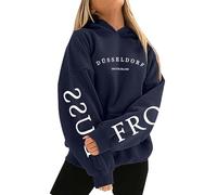 Generico Felpa con Cappuccio Donna Standard Hoodies Tinta Unita Hoodie Autunno Classico Casuals a Maniche Lunghe Tops Outwear,Multicolor Felpa Donna A Forma di Contorno