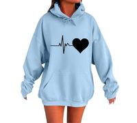 Generico Felpa con Cappuccio Donna Standard Hoodies Tinta Unita Hoodie Autunno Classico Casuals a Maniche Lunghe Tops Outwear,Multicolor Felpe Donna con Zip A Forma di Contorno