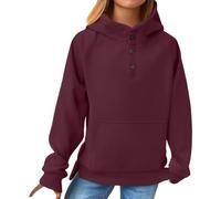 Generico Felpa con Cappuccio Donna Standard Hoodies Tinta Unita Hoodie Autunno Classico Casuals a Maniche Lunghe Tops Outwear,Multicolor Felpe con Cappuccio A Forma di Contorno