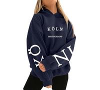 Generico Felpa con Cappuccio Donna Standard Hoodies Tinta Unita Hoodie Autunno Classico Casuals a Maniche Lunghe Tops Outwear,Multicolor Maglia Donna A Forma di Contorno