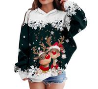 Generico Felpa con Cappuccio per Bambina a Tema Cervo e Personaggi Animati per età Infantile da Due a dodici Anni (Dark Green, 4-5 Years)