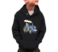 Generico Felpa con Cappuccio per Bambini Autobus Design Caldo Maglione Manica Lunga Casual Comodo Ragazzo Ragazza Inverno 3-14 Anni
