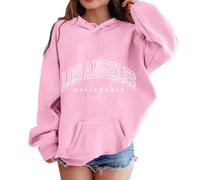 Generico Felpa con Cappuccio per Ragazze,Morbida Felpe Grafica Hoodie Autunnale Casual Abbigliamento Autunno Giacca alla Moda Taglia Adolescenti Regalo Bambine e Ragazze 4-15 Anni