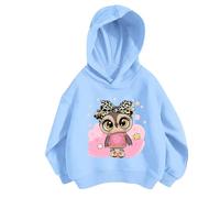Generico Felpa con Cappuccio per Ragazze Morbida Felpe Grafica Top Teenager Classics Ragazza Elegante Lunghe Casual Scuola Cappotto lescenti Regalo Autunno e Inverno