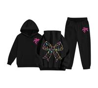 Generico Felpa con Cappuccio per Ragazze Senza Girocollo Top Teenager Classics Felpe Ragazza Elegante Lunghe Divertenti Pullover Comfort e Calore alla Bambini attività Sportive