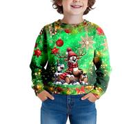 Generico Felpa con Cappuccio per Ragazzi Modelli Eleganti Morbido Tessuto Ideale Scuola Tempo Libero e Occasioni Informali Capi Bambini (Green, 9-10 Years)