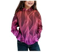 Generico Felpa con Cappuccio per Ragazzi Senza Girocollo Felpe Casual E Comode Ultra Morbida Oversize Maglia A Maniche Lunghe Solid Color/Print Bambini