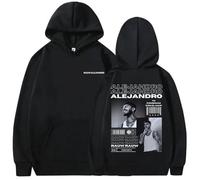 Generico Felpa con Cappuccio Stampata Rauw Alejandro - Moda Retro Streetwear Oversize Hip Hop da Uomo (1 M)