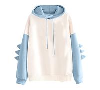 Genérico Felpa con cappuccio, super morbida, calda, comoda, idea regalo per le donne, giacca da donna, 01 Cielo Blu, L