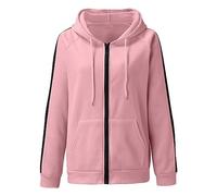 Generico Felpa Contro Il Cancro al Seno Felpa Oversize Donna Sportivo Aderente Felpe Tinta Unita con Stampa Leggeri Sweatshirt Cappotto per Tutti I Giorni Cardigan Hoodie Cerimonia