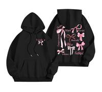 Generico Felpa da Donna con Cappuccio e Coulisse Giacca Pile Sportiva Autunno Invernale Felpa Donna con Zip Cotone Leggero Women's Pullover Hoodie Casual in Stile College (Black, M)