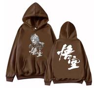 Generico Felpa da Donna Felpa da Uomo Black Myth Wukong Felpa con Cappuccio Harajuku Pullover Street Tops Felpa per Giovani (7 L)