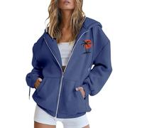 Generico Felpa da Donna in Cotone con Zip Lunga e Cappuccio, per la Mezza Stagione, Tinta Unita, Sportiva, Gli allenamenti, Leggera, Stile College Felpa Donna con Zip Estiva Difficile da Deformare