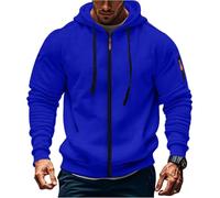 Generico Felpa da Uomo con Cappuccio, con Cerniera, Maglione da Uomo, a Maniche Lunghe, con Tasche, Calda, con Cappuccio, per attività all'Aria Aperta, da Tattica Militare
