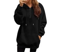 Generico Felpa Donna con Cappuccio e Zip Giacca Sportiva Leggero Hoodie Cotone Manica Lunga Sweatshirt Aperto Tasche Cerniera Felpe Casual Classico Primavera Autunno felpa donna zip Correre Al Mattino