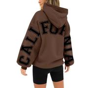Generico Felpa Donna con Cappuccio Giacca Sportiva Leggero Hoodie Cotone Manica Lunga Sweatshirt Tasche Felpe Primavera Autunno Felpas Donnas Maglione Lungo Donna Comodo per Andare al Lavoro