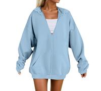 Generico Felpa Donna con Cappuccio per Il Tempo Libero Felpe Maniche Lunghe Personalizzata Super Soft Touch Allentato Casual in Maglia Hoodie Coulisse Streetwear