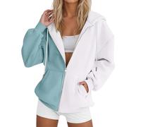 Generico Felpa Donna con Cappuccio Solid Color da Stampa di 3D Cartoon Hoodie Elegante Scollo Rotondo E Spacco Laterale Autunno Allentata Tuta per Ragazza