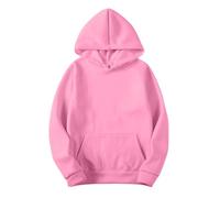 Generico Felpa Donna con Cappuccio Solid Color da Zip Pullover Originale Stampa Abbigliamento Casual Baggy Soft Hoodie Tuta per Ragazza
