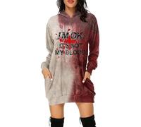 Generico Felpa Halloween Donna Risolto Problemi Oversize