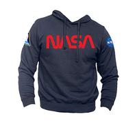 Generico Felpa NASA Missione Shuttle Logo Manica Pentagono Spazio Space Shuttle (S, Blu)