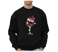 Generico Felpa Natale Uomo, Felpa Uomo Senza Cappuccio Invernale Elegant Taglia Forti alla Moda Stampato Pullover Manica Lunga Grinch Natale Stampato Sportivo Felpa Uomo Leggera per Il Tempo Libero