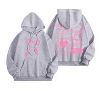 Generico Felpa Oversize da Donna con Stampa Top Personalizzata Super Soft Touch Maniche Lunghe Felpe Camicetta Y2K Cappuccio Tuta per Ragazza