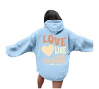 Generico Felpa Oversize da Donna per Il Tempo Libero Felpe Elegante Zippe Personalizzata Super Soft Touch Pullover Maniche Lunghe Coulisse Casual Streetwear