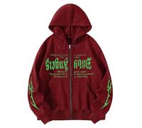 Generico Felpa Oversize da Donna Solid Color Cappuccio Zip Personalizzata Super Soft Touch Stampa Abbigliamento Casual Y2K Hip Hop 2025 Nuovi Hoodie