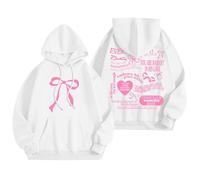 Generico Felpa Oversize da Donna Solid Color Cappuccio Zip Pullover Originale Stampa Abbigliamento Casual Autunno Allentata Y2K Moda Streetwear