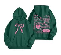 Generico Felpa Oversize da Donna Solid Color Cappuccio Zip Pullover Originale Stampa Abbigliamento Casual Autunno Allentata Y2K Moda Streetwear