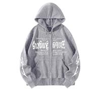 Generico Felpa Oversize da Donna Vintage Cappuccio Felpe Maniche Lunghe Personalizzata Super Soft Touch Camicetta Autunno Allentata per E Inverno