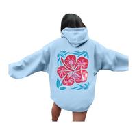 Generico Felpa Oversize da Donna Vintage Cappuccio Felpe Top Personalizzata Super Soft Touch Pullover Y2K Tuta per Ragazza