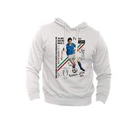 Generico Felpa Paolo Rossi - Pablito l'Uomo Che fece piangere Il Brasile - Hoodie con Cappuccio Campione del Mondo 82 Calcio Italia (Bianco, XL)