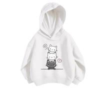 Generico Felpa per Ragazze 2025 Super Morbida Graziosa Calda Top A Tunica Bambina Casual, Attivo, Maniche Piene con Cappuccio in Pile Maglia di Tuta Manica Lunga Bambine E 4-15 Anni