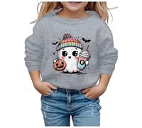 Generico Felpa Senza Cappuccio per Ragazza,Felpa Leggera da Bambino Sportiva Felpe Basic Divertenti Pullover Moda lescenti Bambine attività Sportive